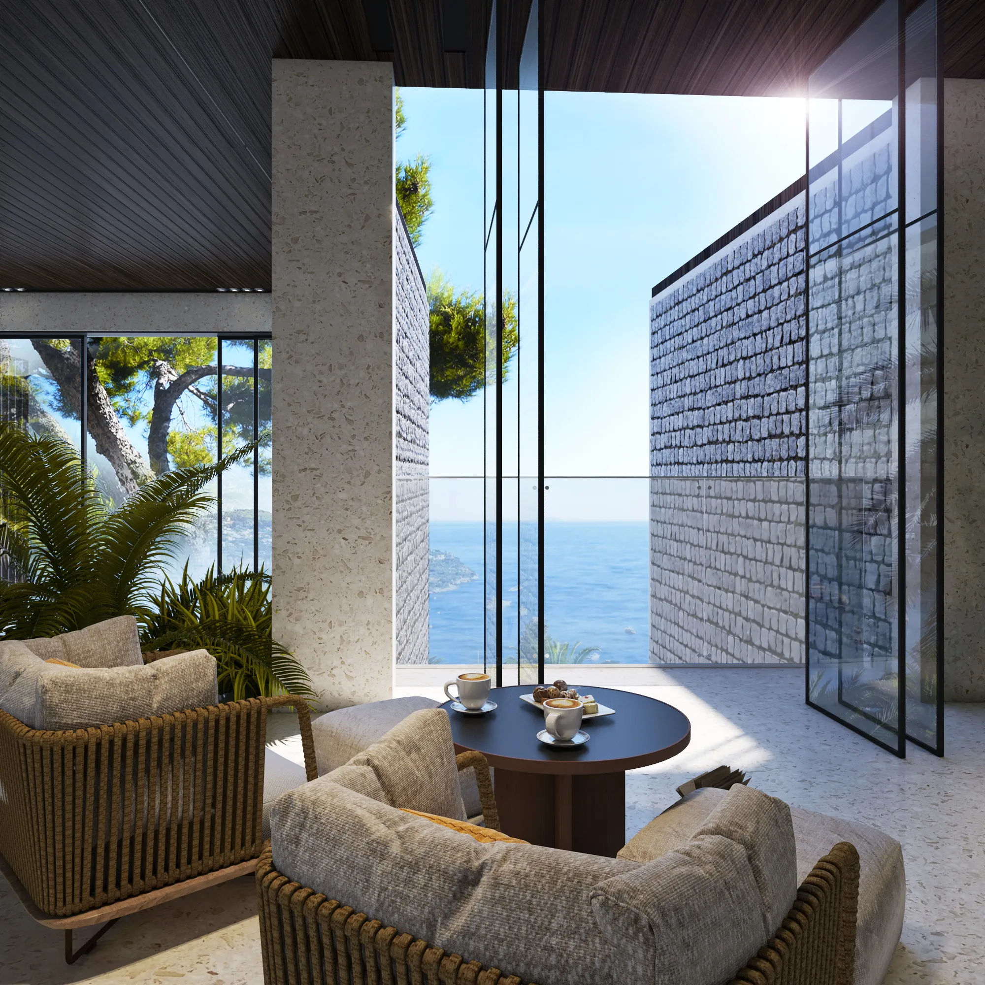 Terrace with sea view
